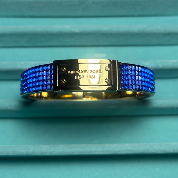 Michael Kors bracelet, vibrant blue stones, hinged clasp - Picture 8 of 8